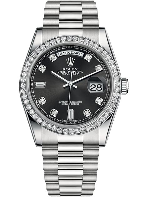 black rolex platinum dial